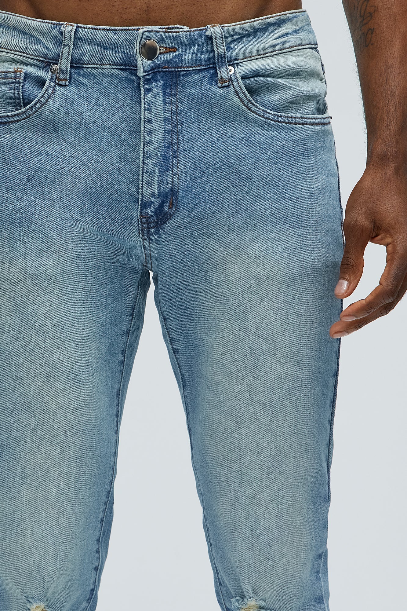 Cornell Distressed Skinny Jeans - Vintage Wash