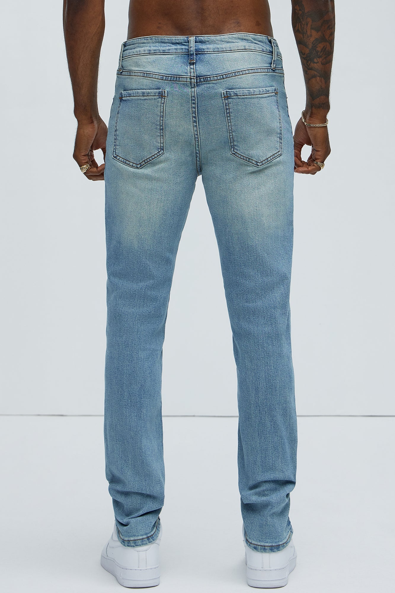 Cornell Distressed Skinny Jeans - Vintage Wash