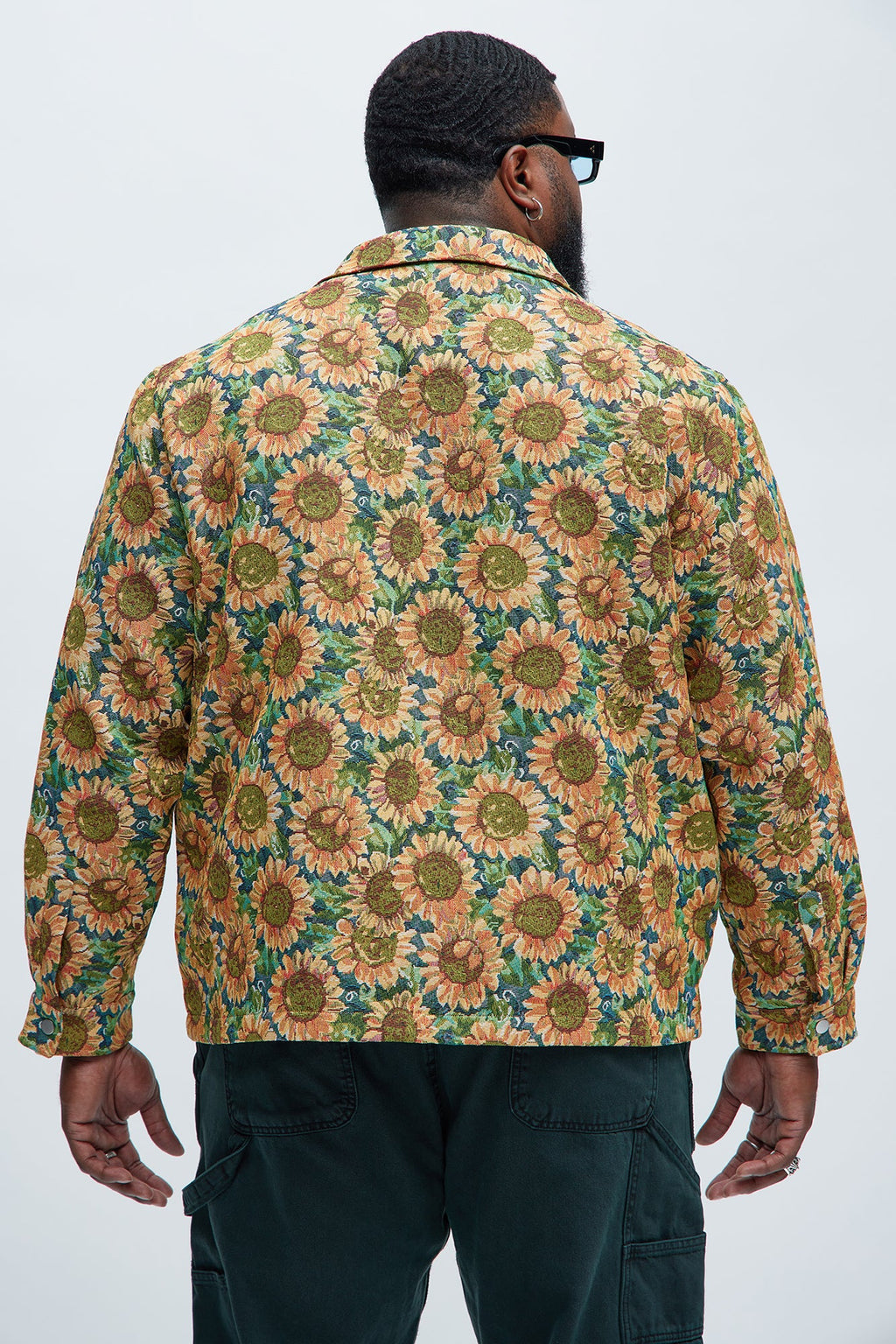 Sunflower Tapestry Button Up Shirt - Multi Color
