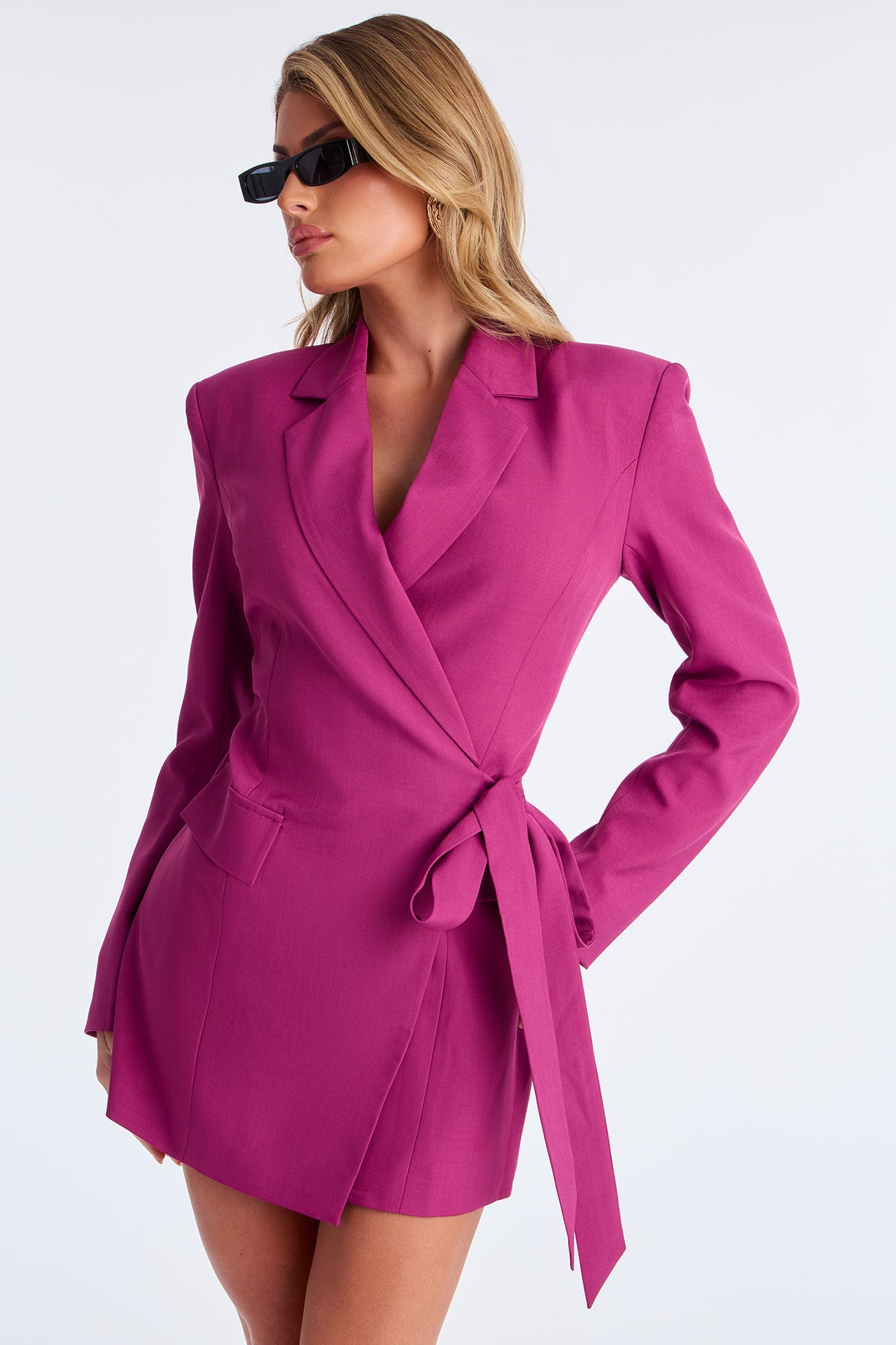 Jury Duty Blazer Mini Dress - Plum