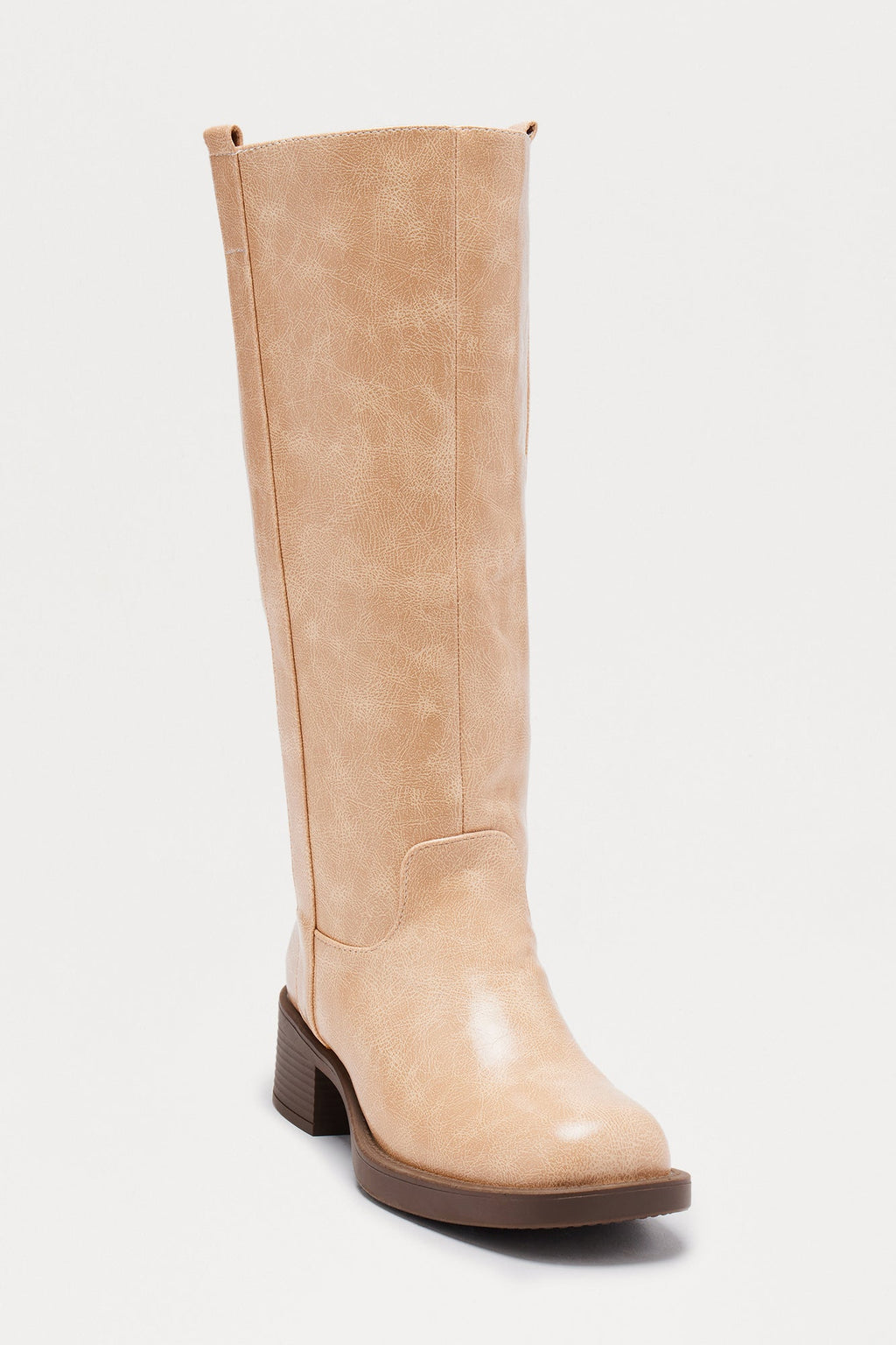 Rhena Knee High Boots - Nude