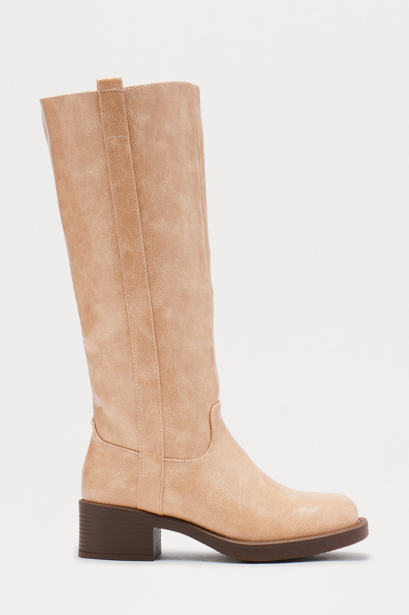 Rhena Knee High Boots - Nude