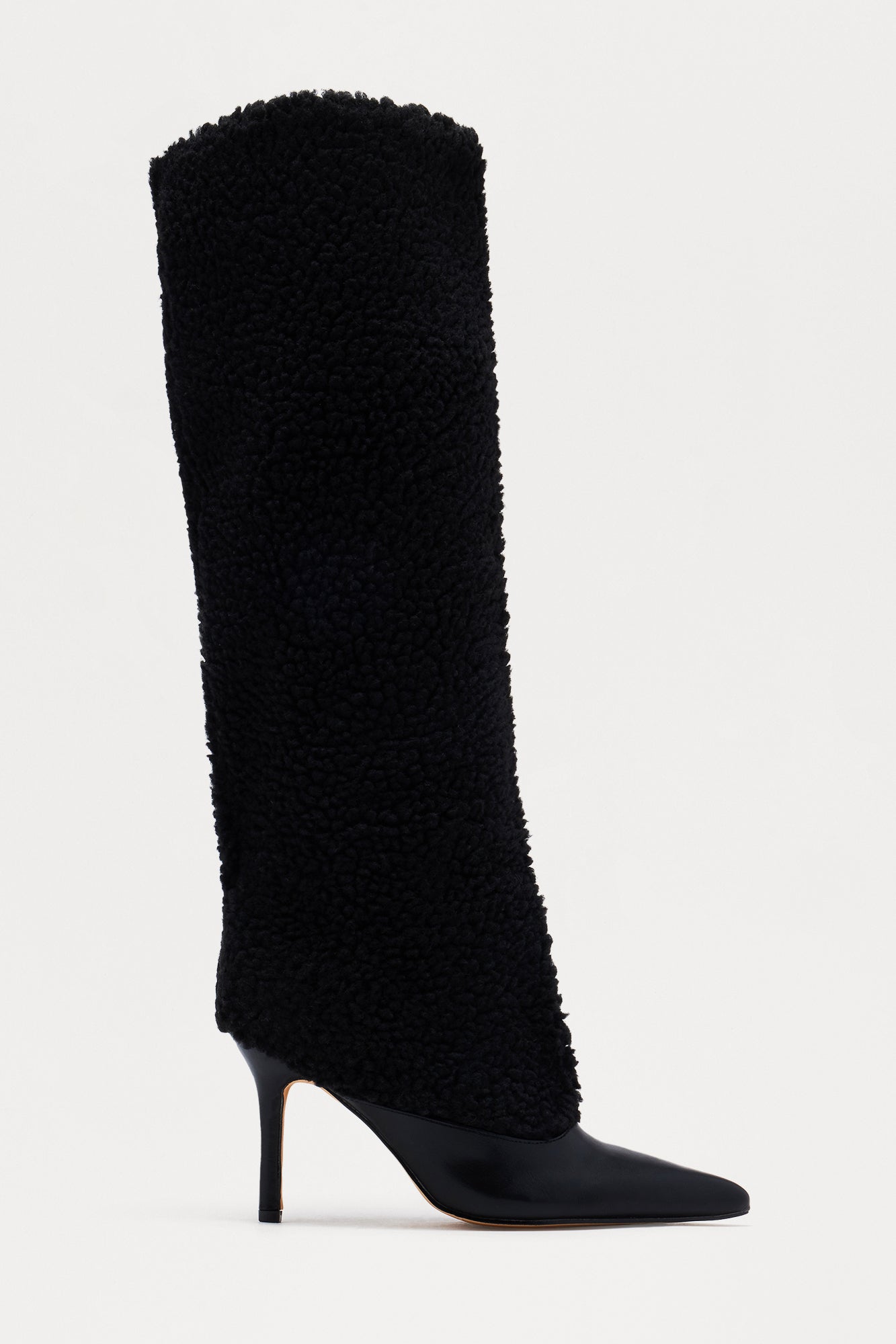 Winnipeg Sherpa Knee High Boots - Black