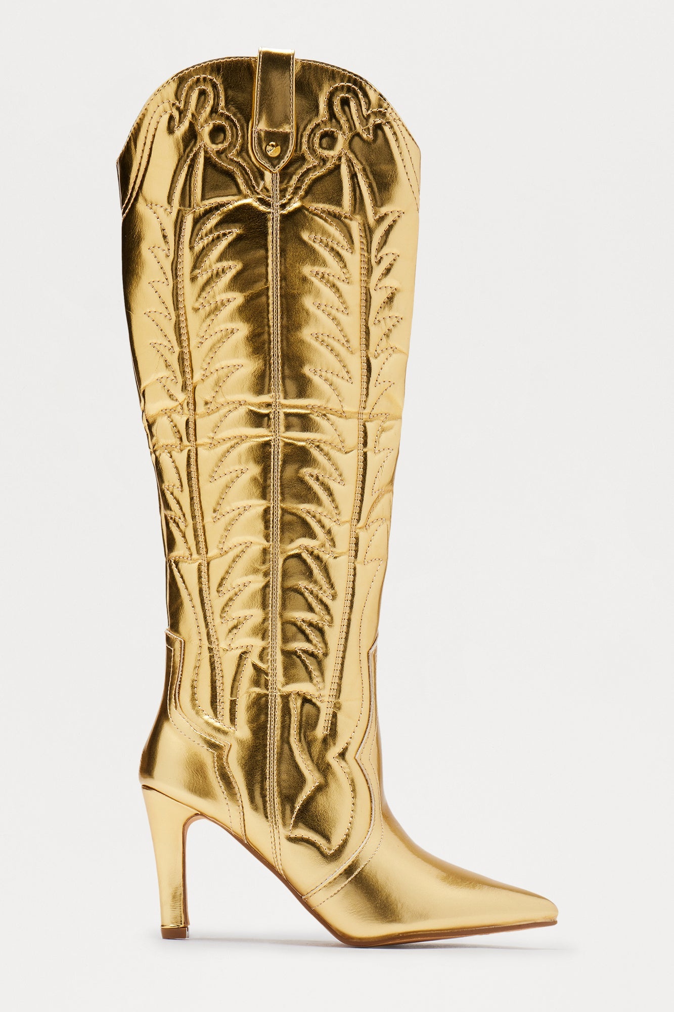 Samaya Knee High Boots - Gold