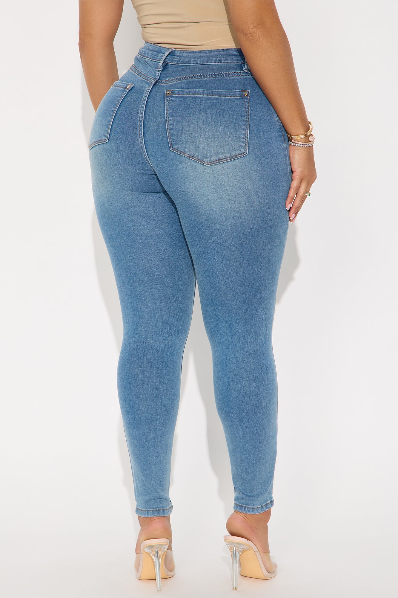 Soft Touch Skinny Jeans - Light Wash