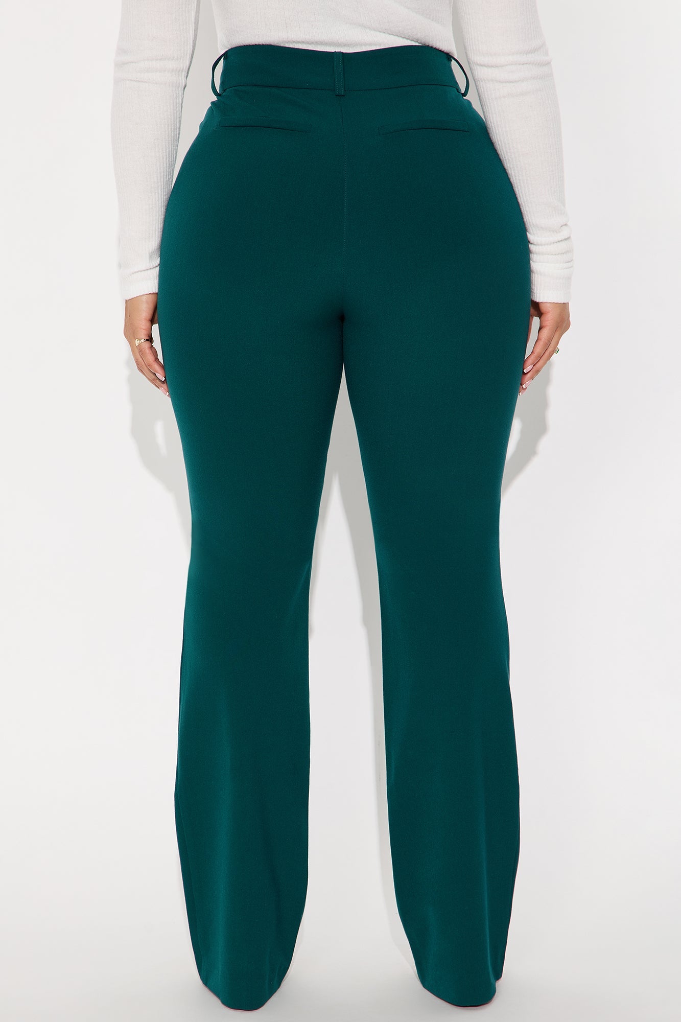 Tasha Dressy High Rise Pants - Hunter Green