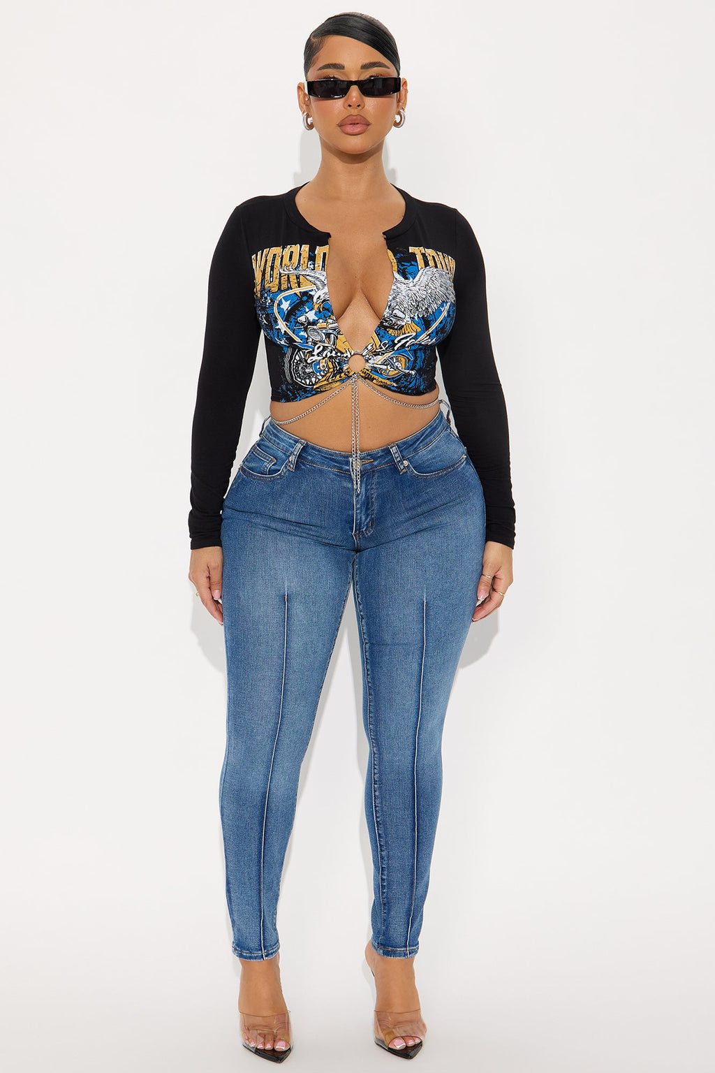 Seamingly Beautiful Low Rise Skinny Jeans - Medium Wash