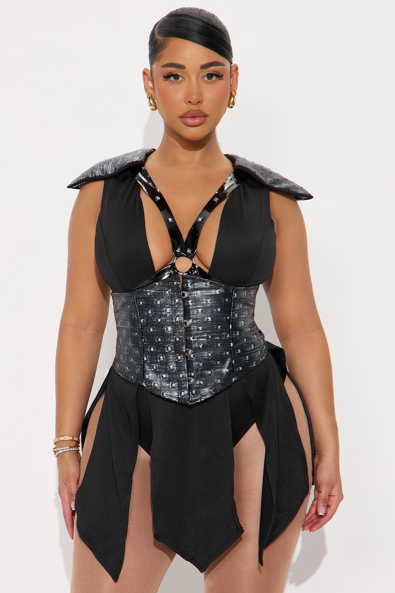 Swordplay Siren 3 Piece Halloween Costume - Black 