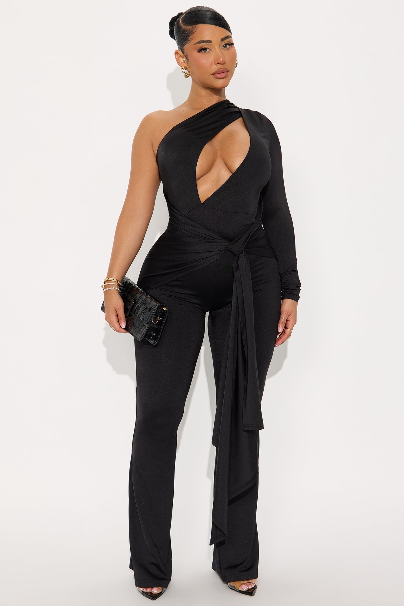 Estella Straight Leg Jumpsuit - Black