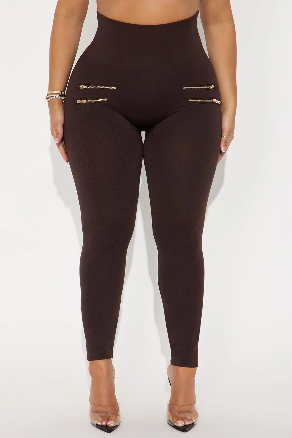 Kiss And Make Up Seamless Leggings - Chocolate 