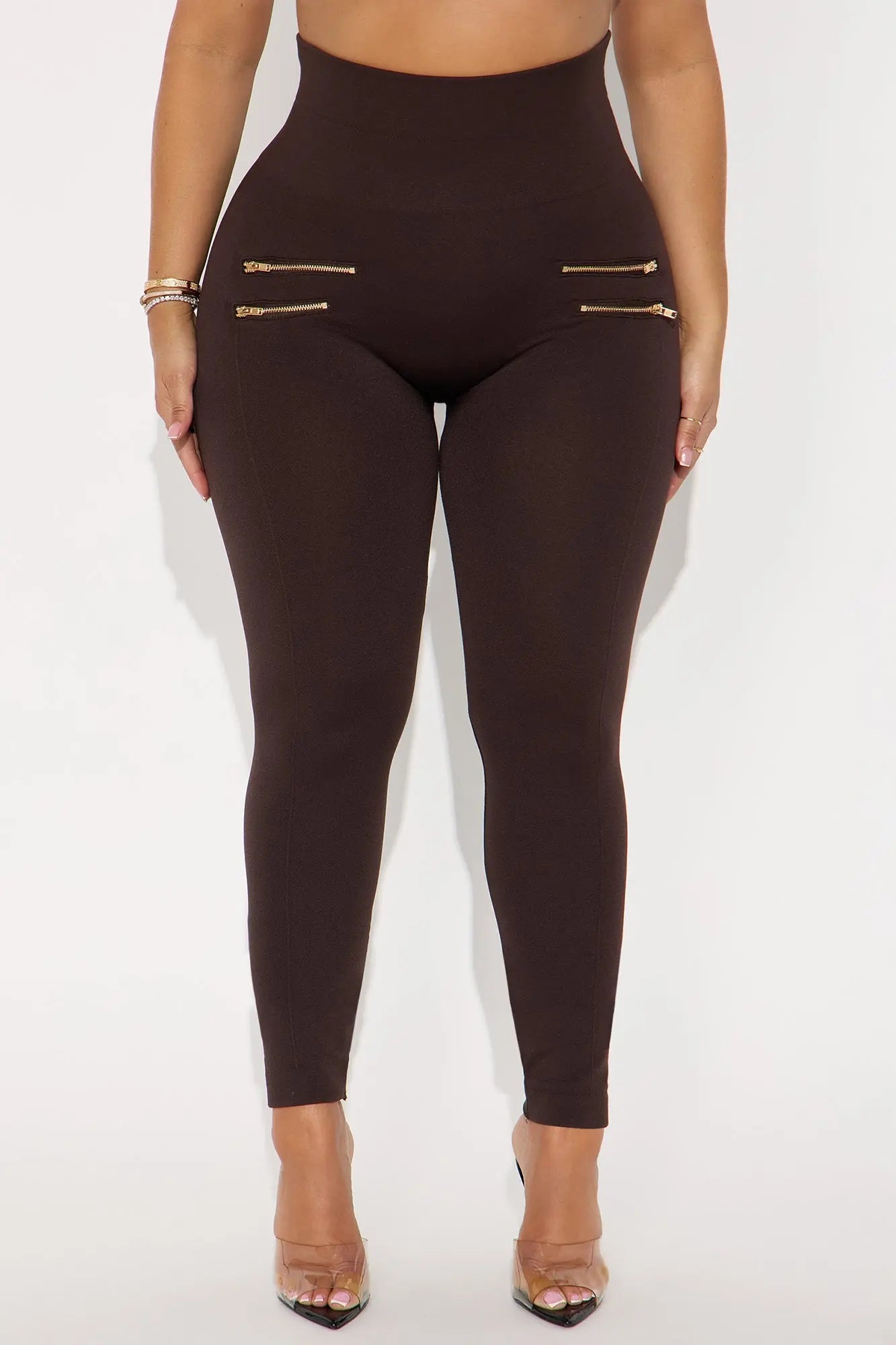 Kiss And Make Up Seamless Leggings - Chocolate 