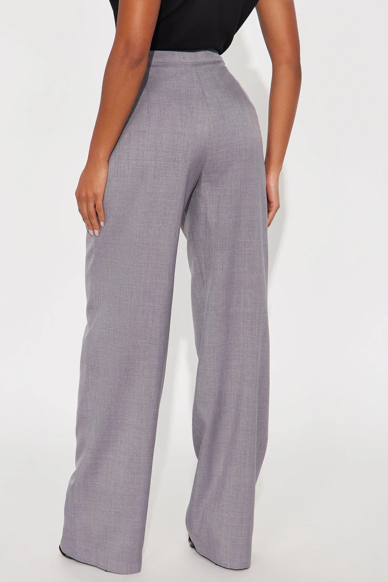 Rachel Straight Leg Trouser Pant 33″ - Grey 