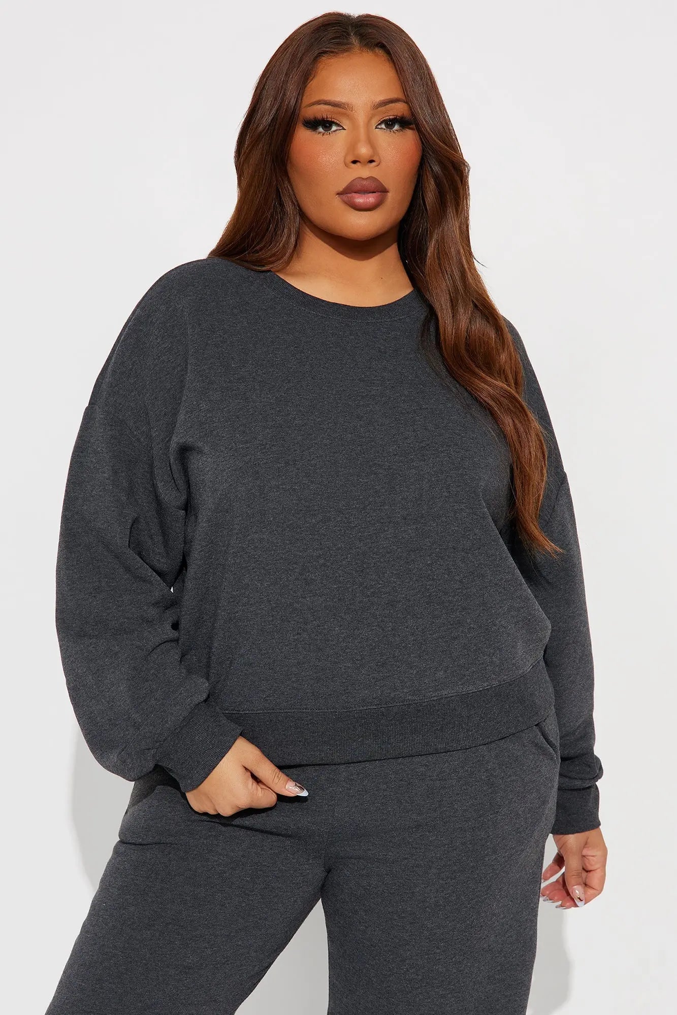 Candice Lounge Crew Neck - Charcoal 