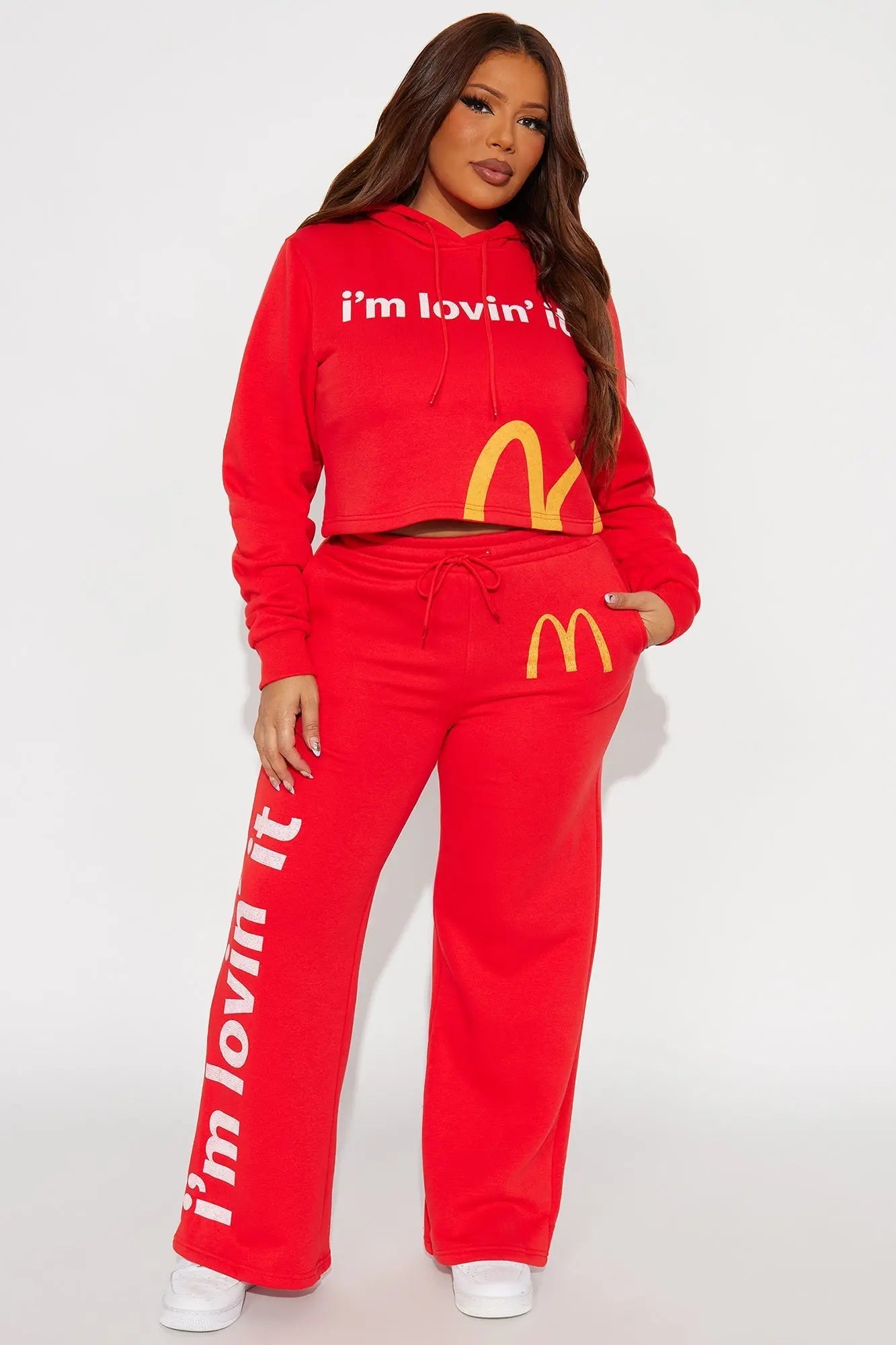McDonald's I'm Lovin' It Cropped Hoodie - Red 