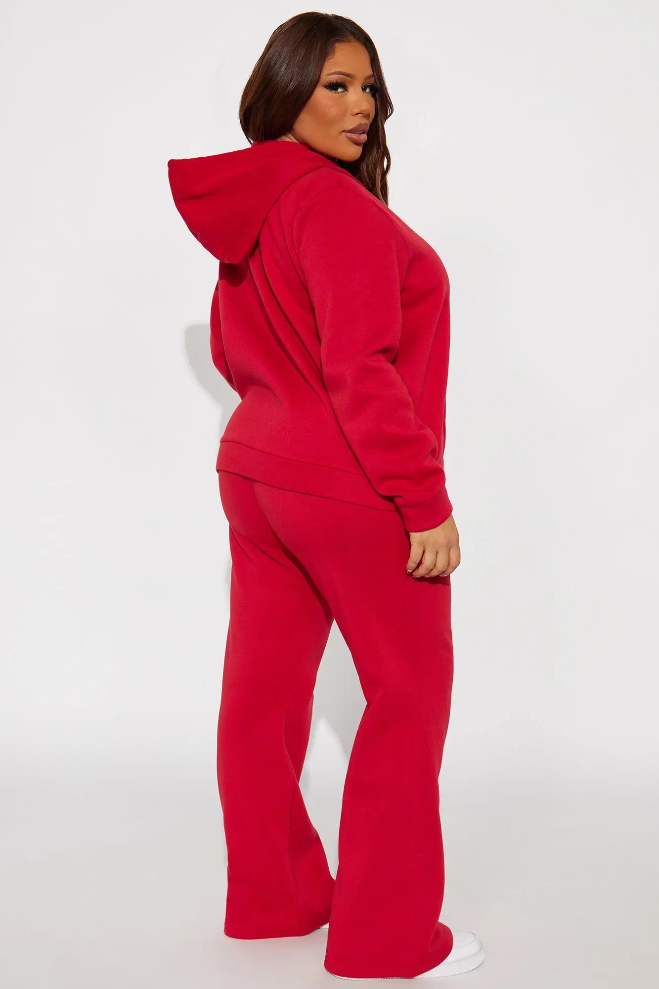 Candice Zip Up Hoodie - Red 