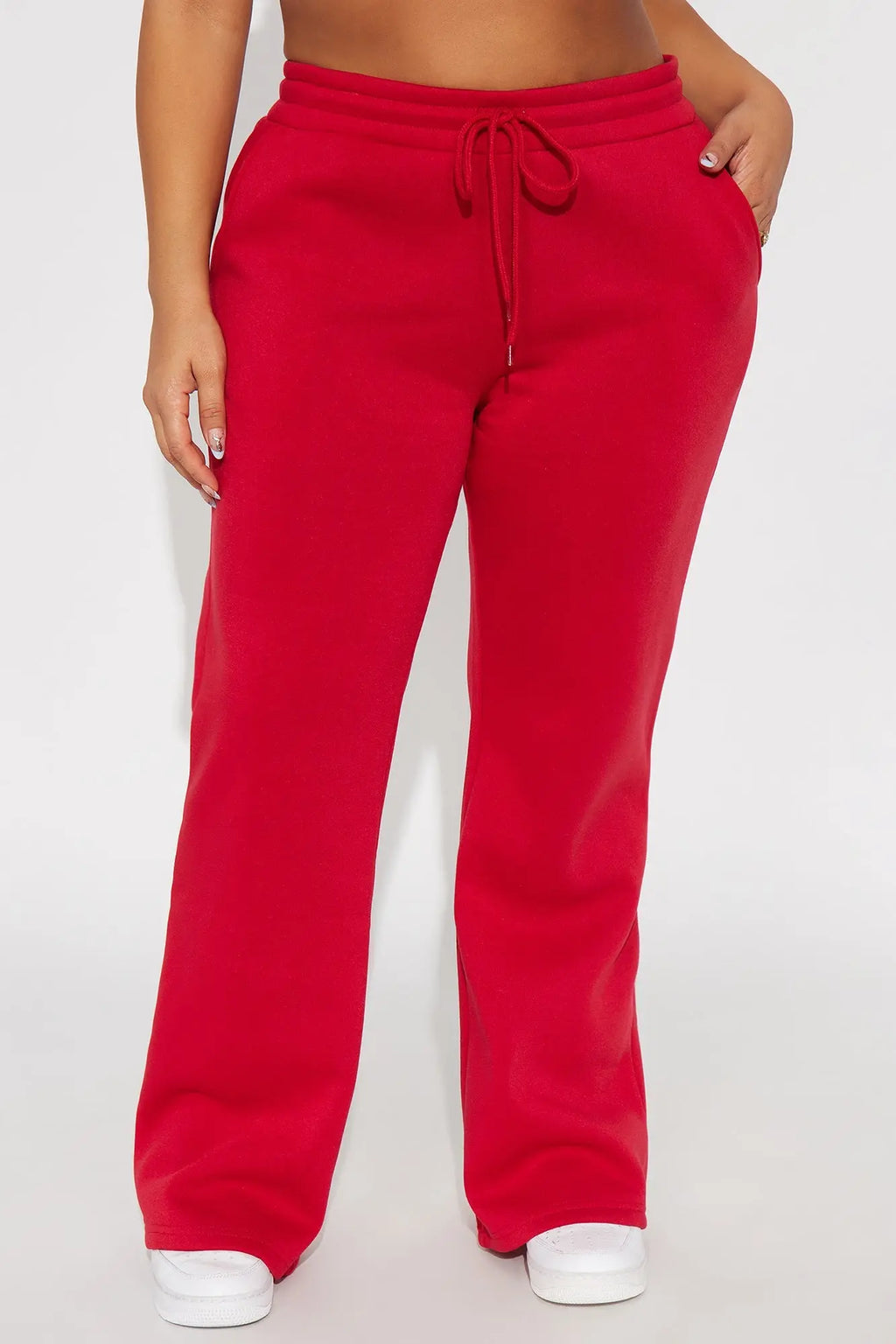 Candice Petite Lounge Flare Pant - Red 