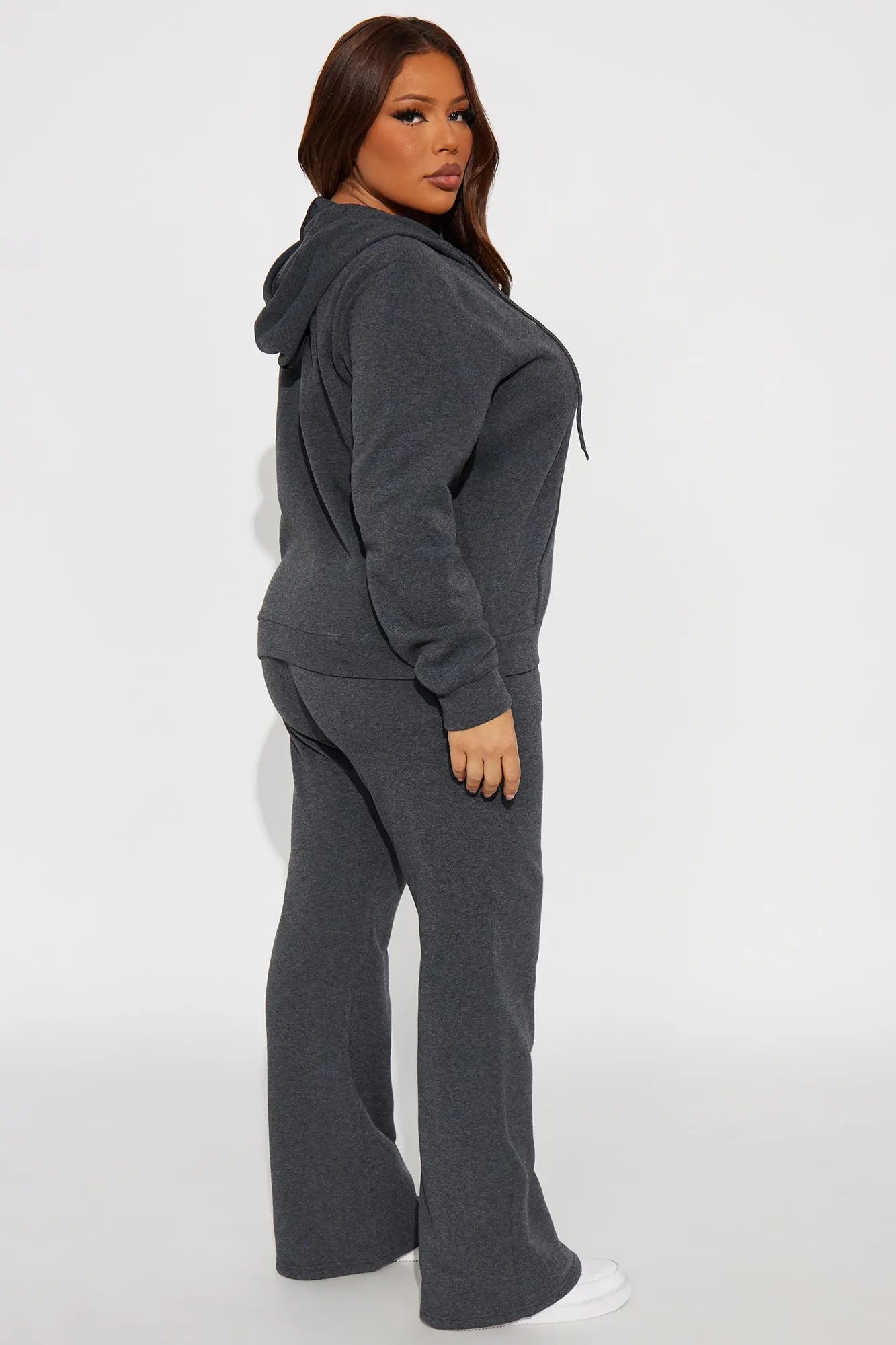 Candice Zip Up Hoodie - Charcoal 