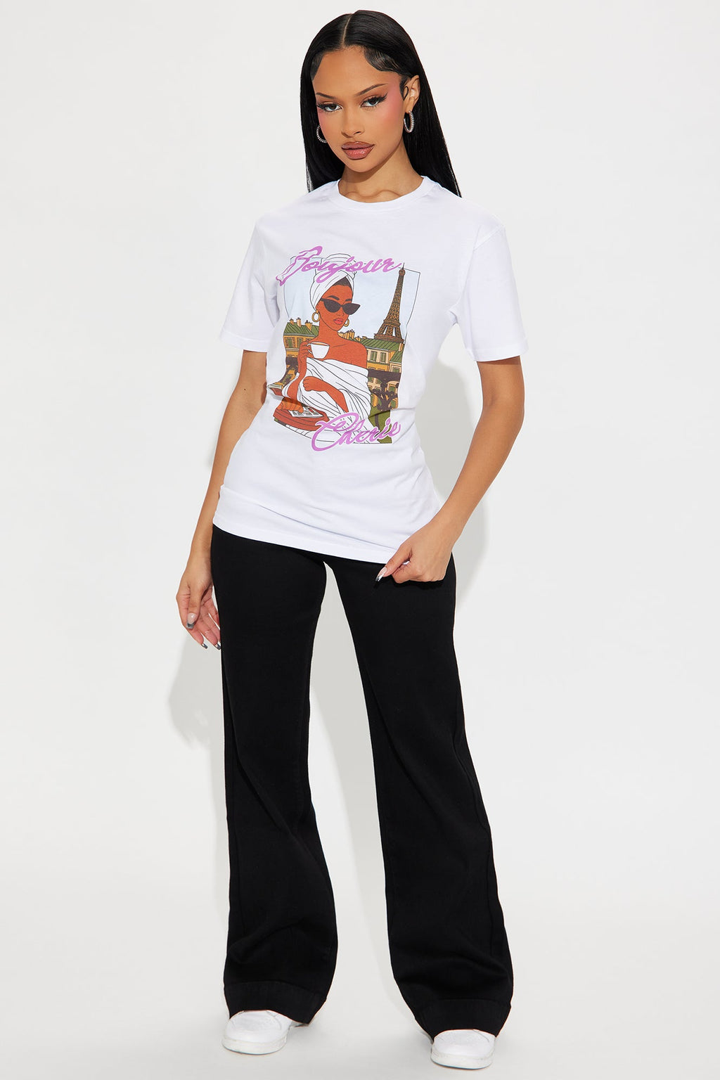 Bonjour Cherie Tee - White