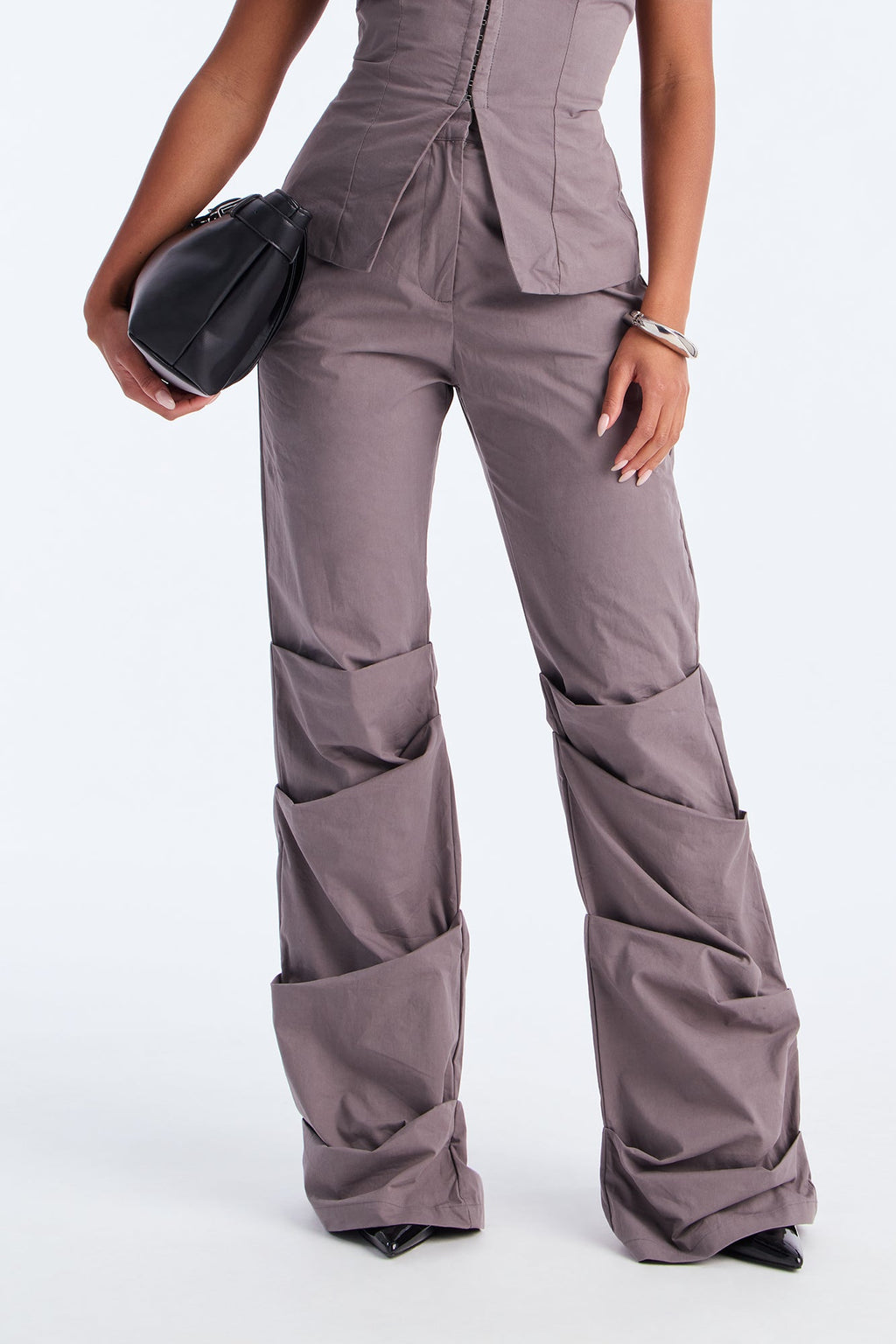 Boss Formation Corset Pant Set - Charcoal 