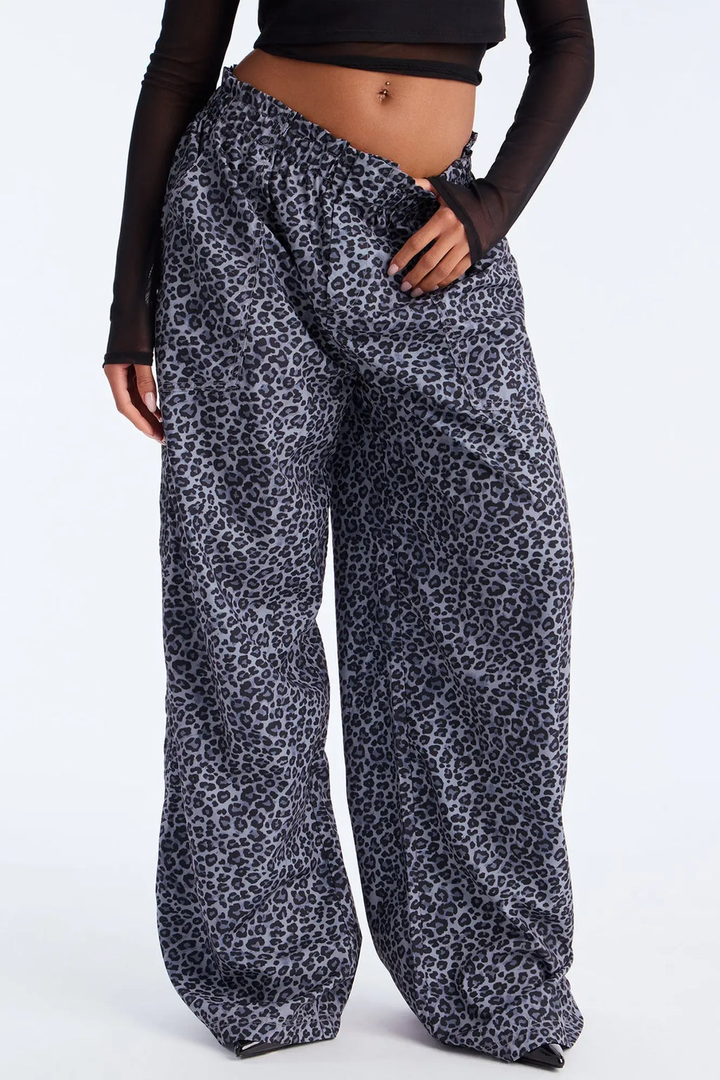 Do What You Will Leopard Pant - Charcoal/combo 