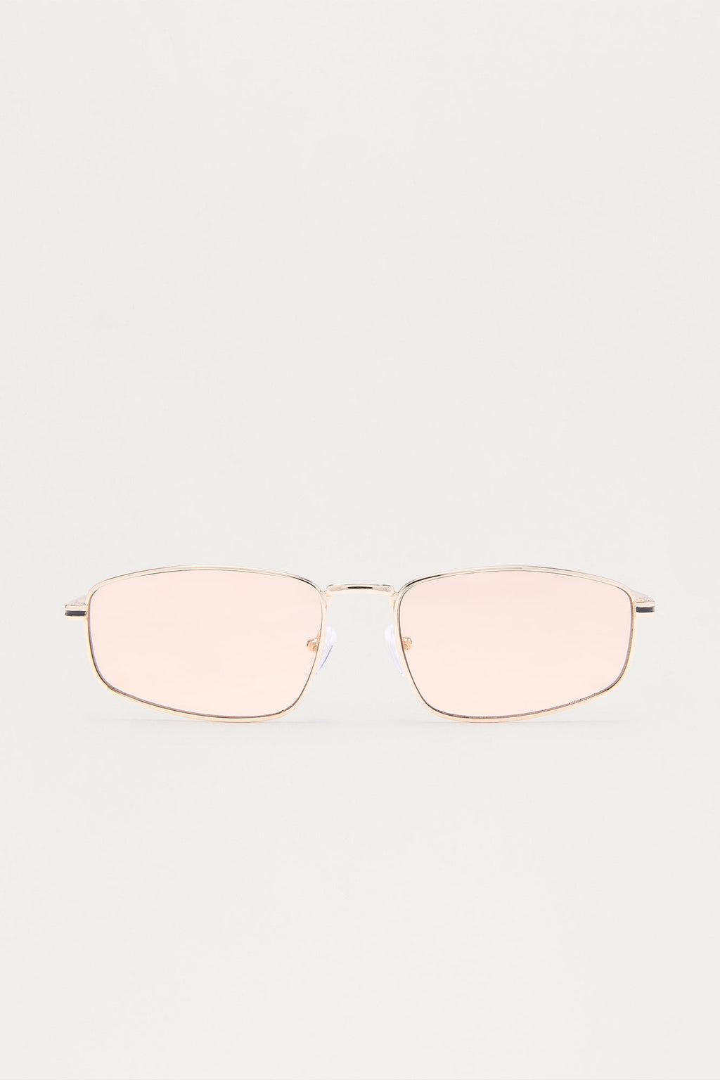 Jet Set Metal Square Sunglasses - Nude