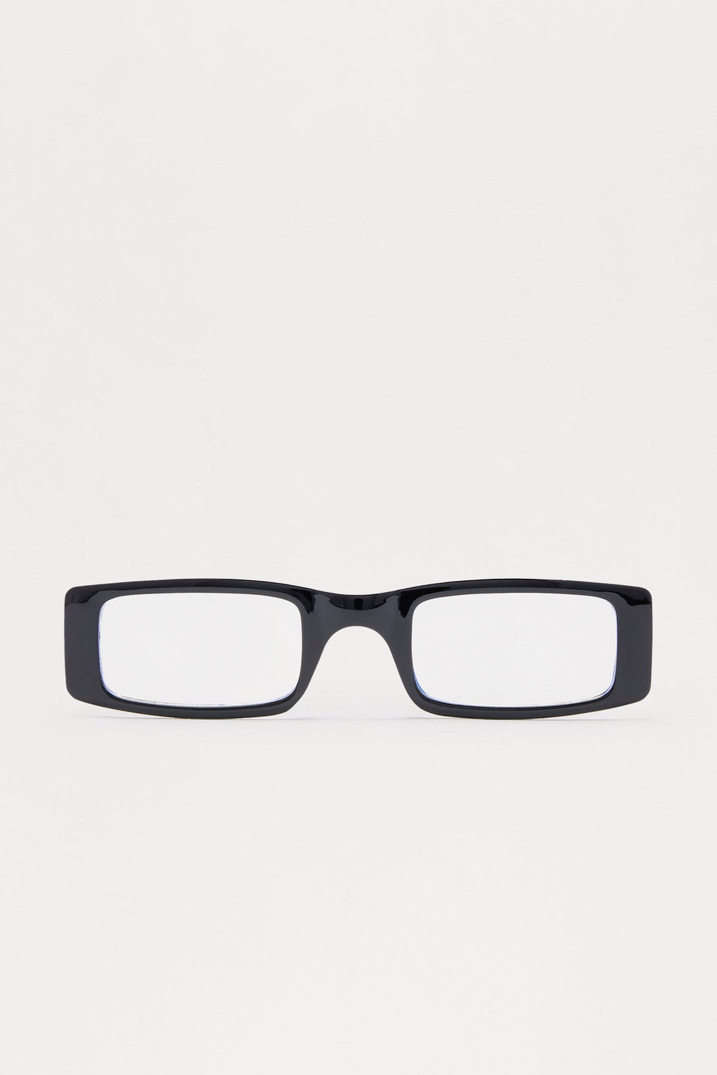 Slick Back Blue Light Glasses - Clear/Black