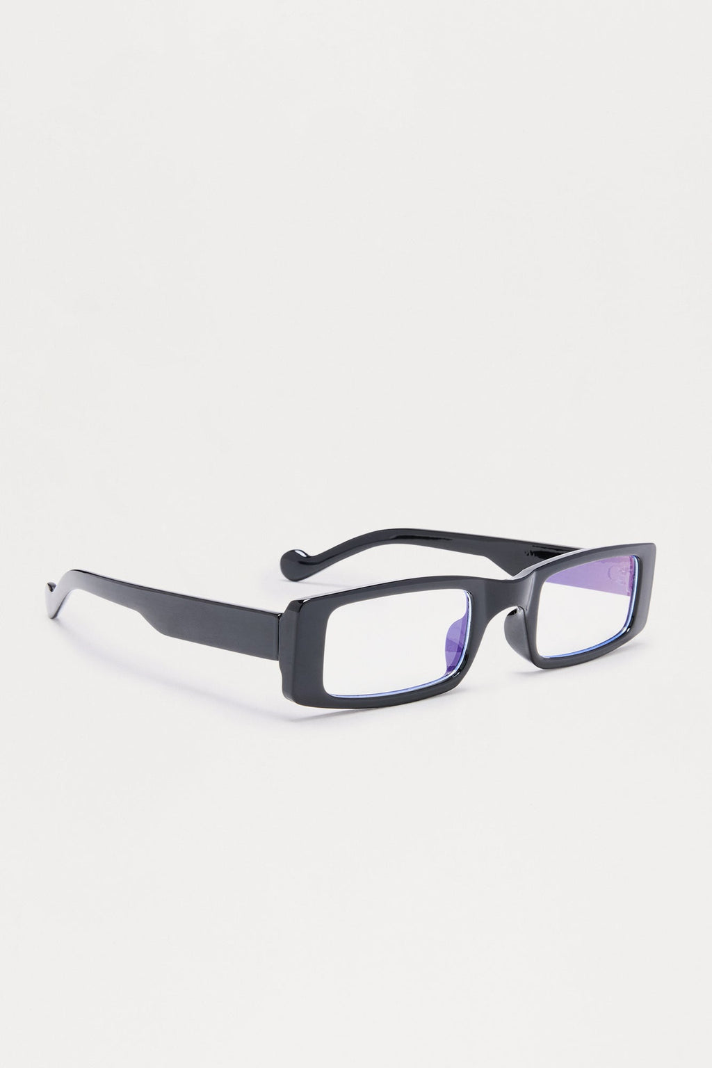 Slick Back Blue Light Glasses - Clear/Black