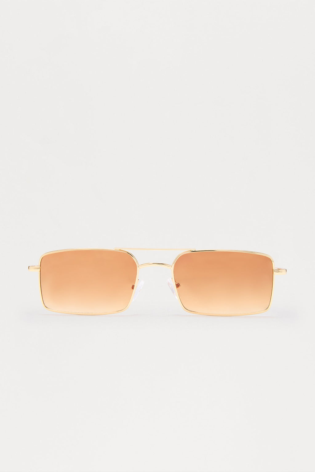 Lust Looks Squared Aviator Sunglasses - Gold/Brown
