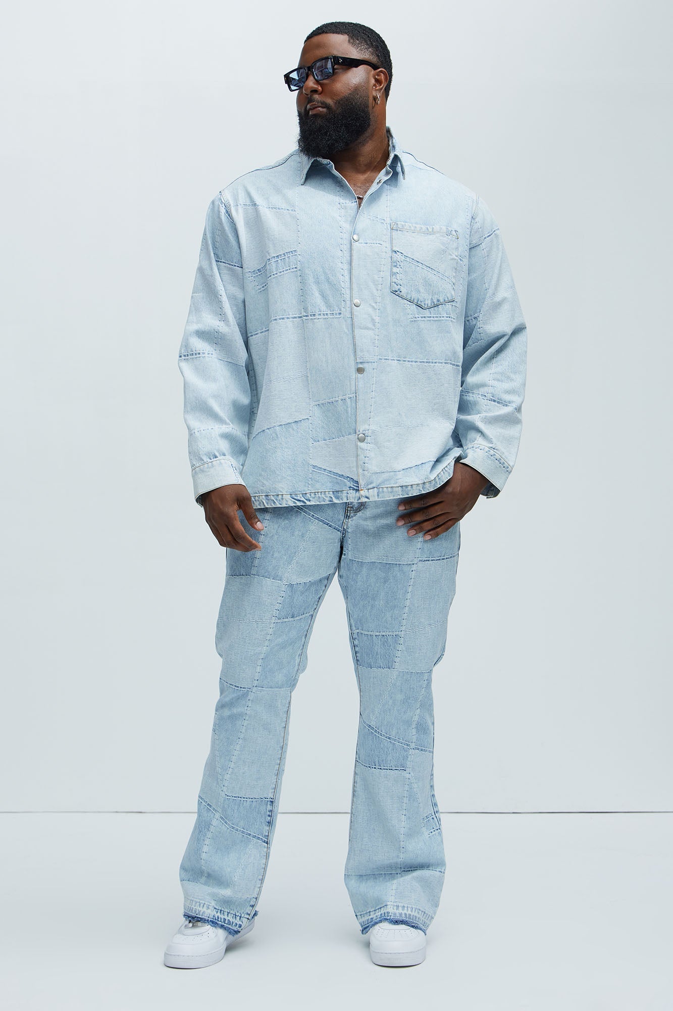 Verdugo Stacked Slim Flare Jeans - Light Blue Wash