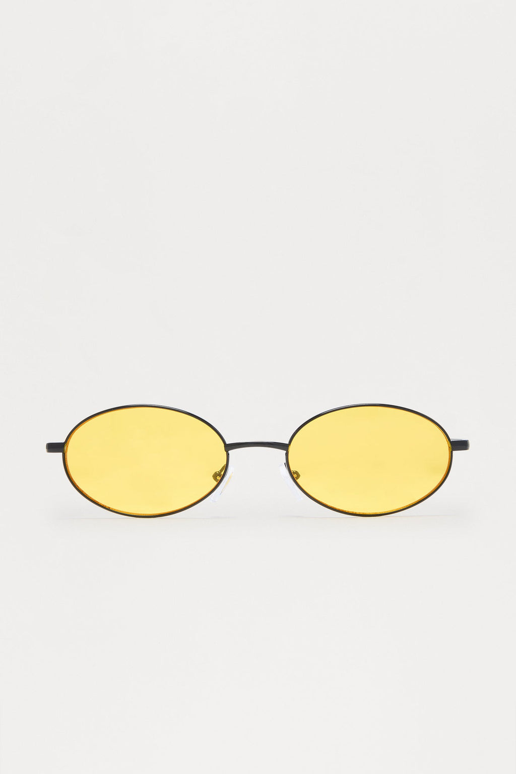 Classic Car Round Sunglasses - Black/Yellow