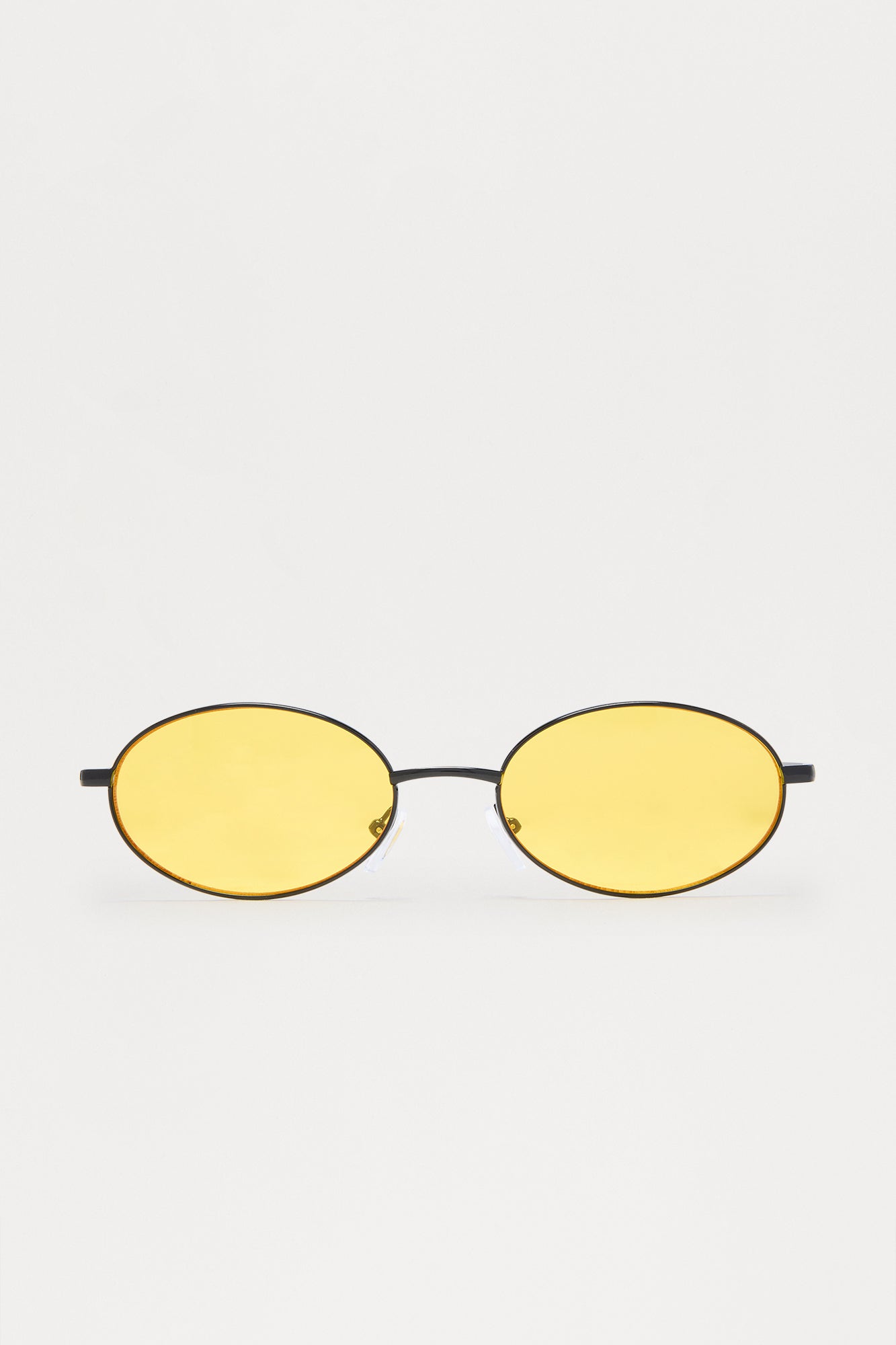 Classic Car Round Sunglasses - Black/Yellow