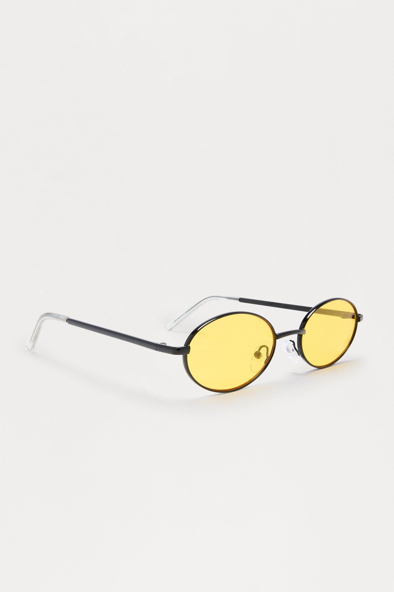 Classic Car Round Sunglasses - Black/Yellow