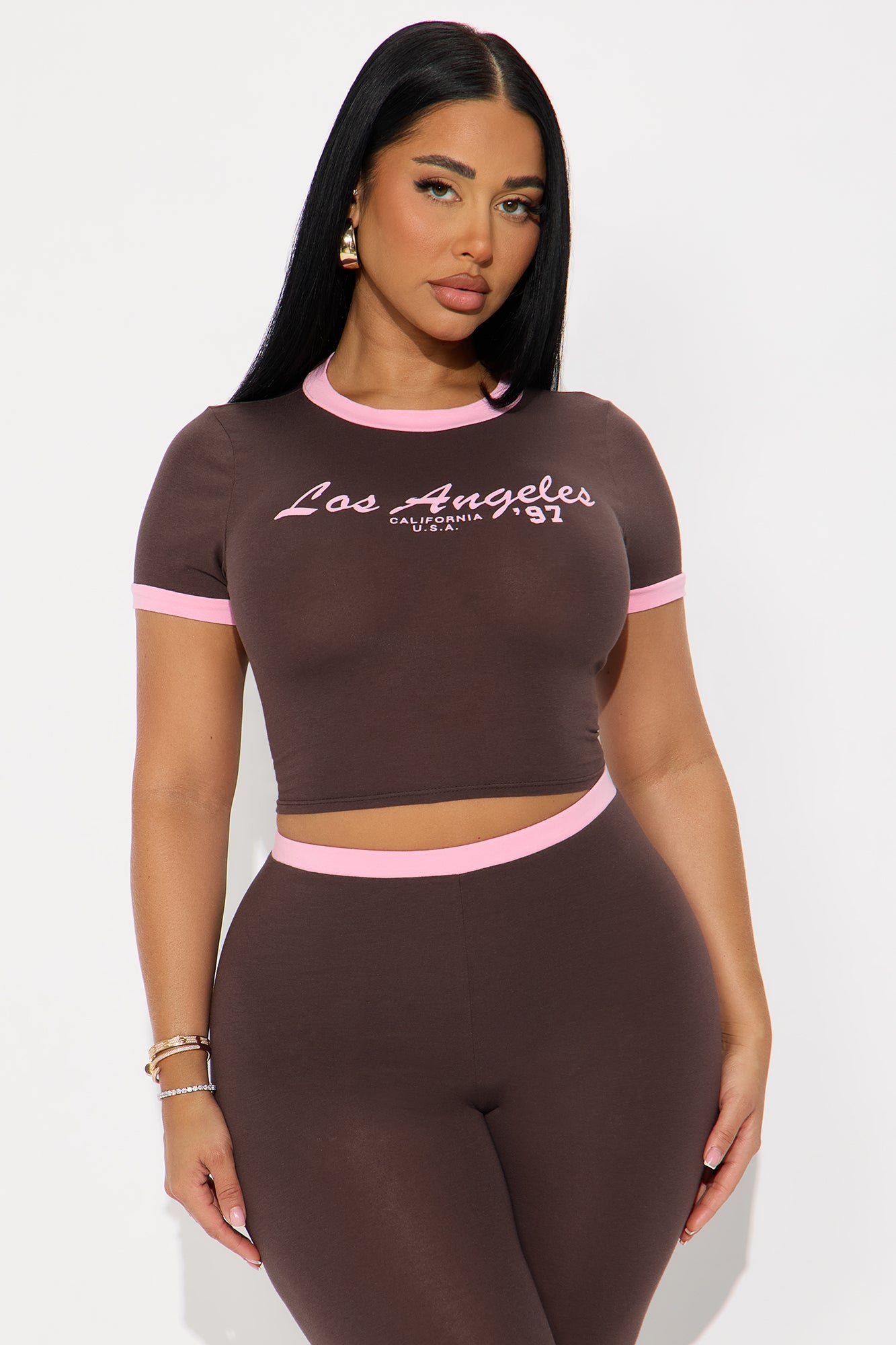Los Angeles 97' Capri Set - Chocolate