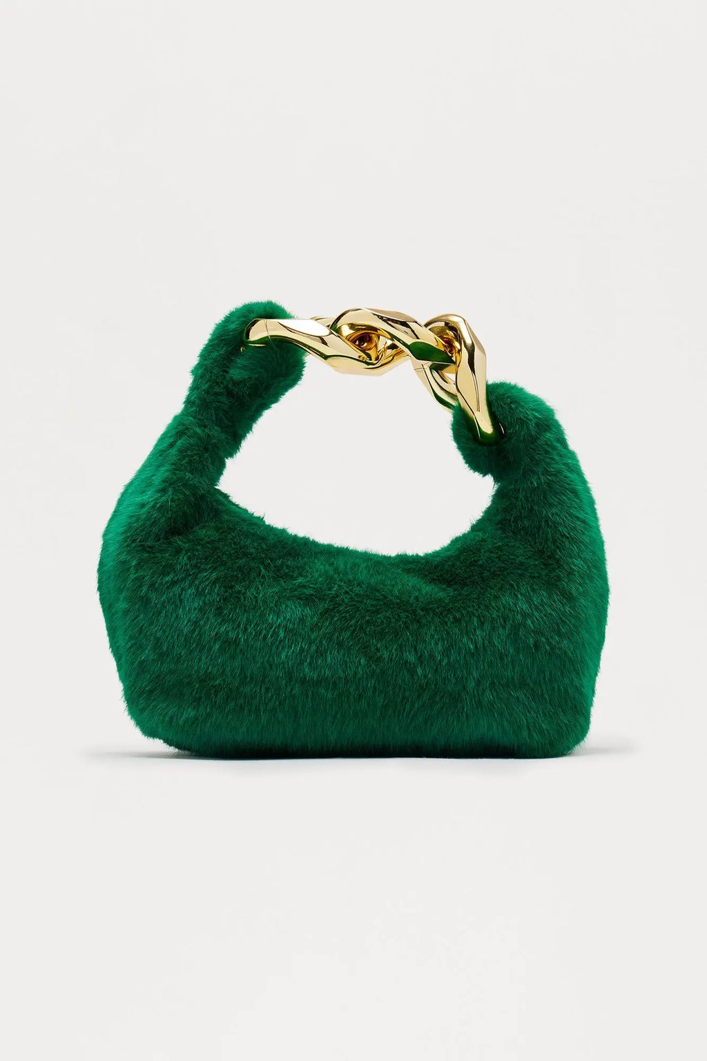 It Gurl Faux Fur Shoulder Handbag - Green 