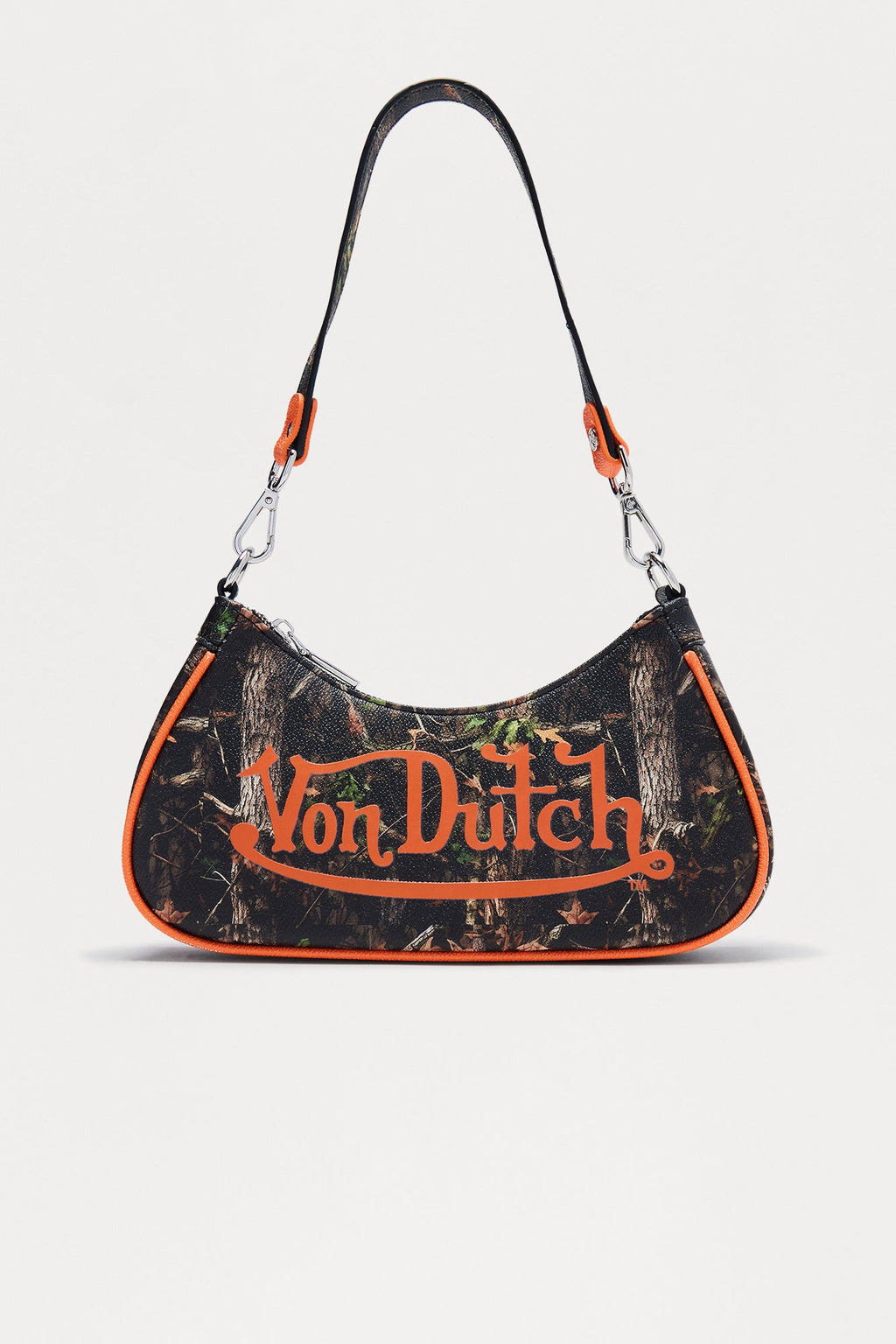 Hidden Heat Camouflage Faux Leather Von Dutch Shoulder Bag - Green/combo 
