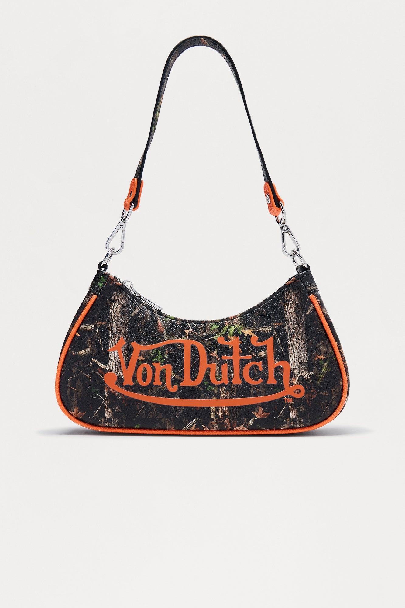 Hidden Heat Camouflage Faux Leather Von Dutch Shoulder Bag - Green/combo 