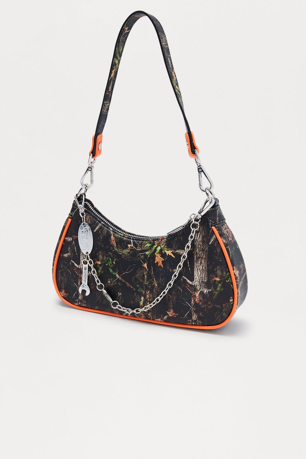 Hidden Heat Camouflage Faux Leather Von Dutch Shoulder Bag - Green/combo 