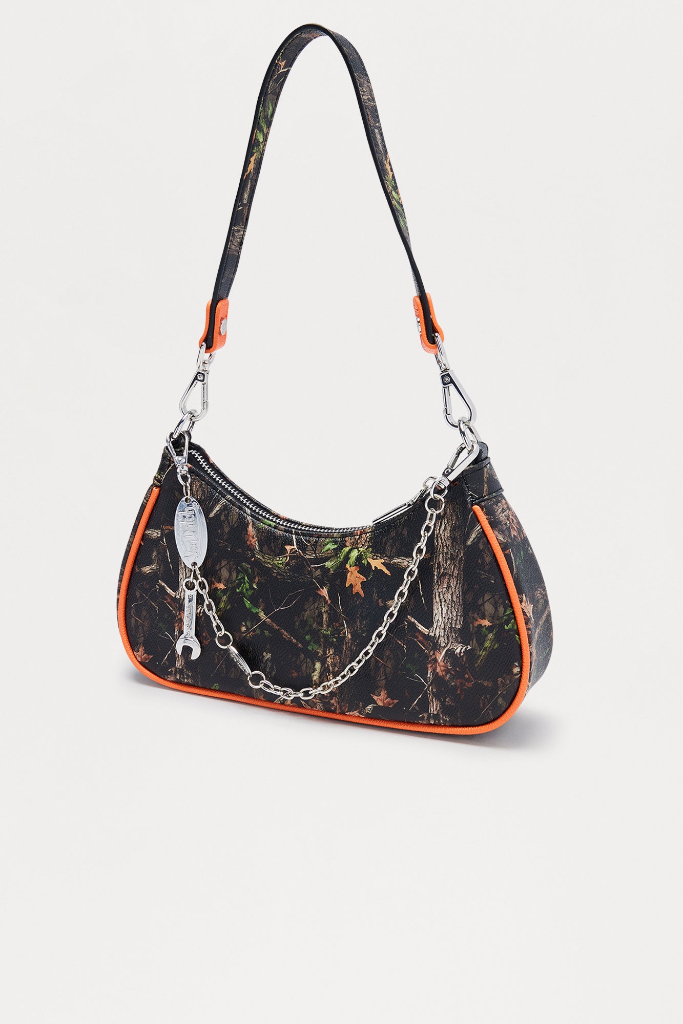 Hidden Heat Camouflage Faux Leather Von Dutch Shoulder Bag - Green/combo 