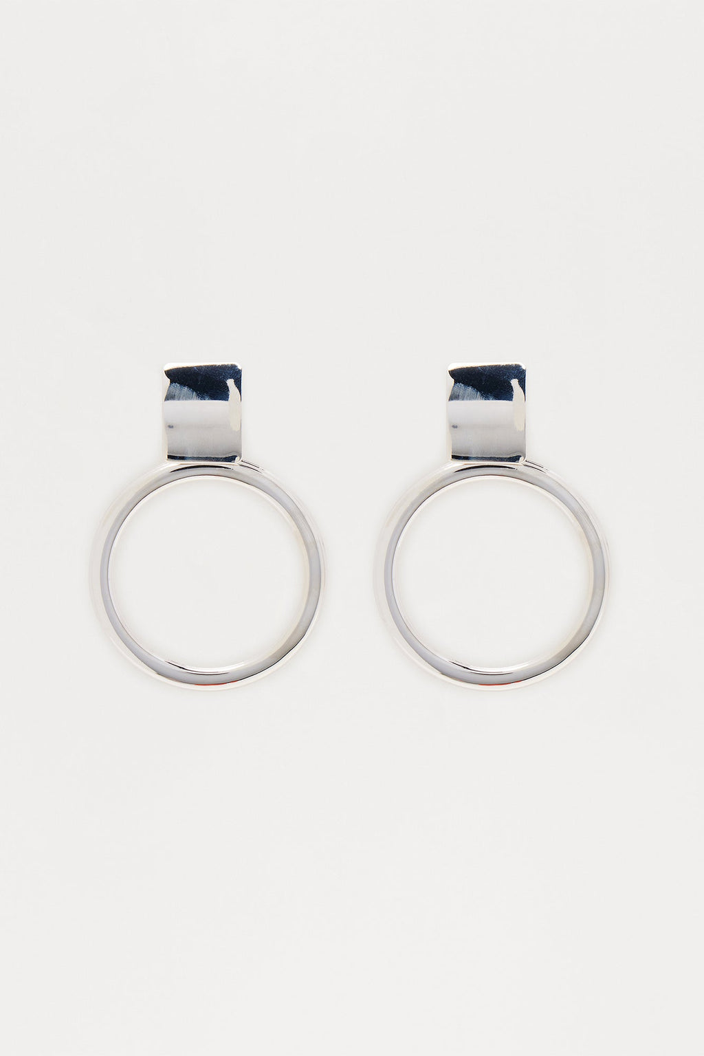 Gilded Essence Statement Drop Earrings - Silver