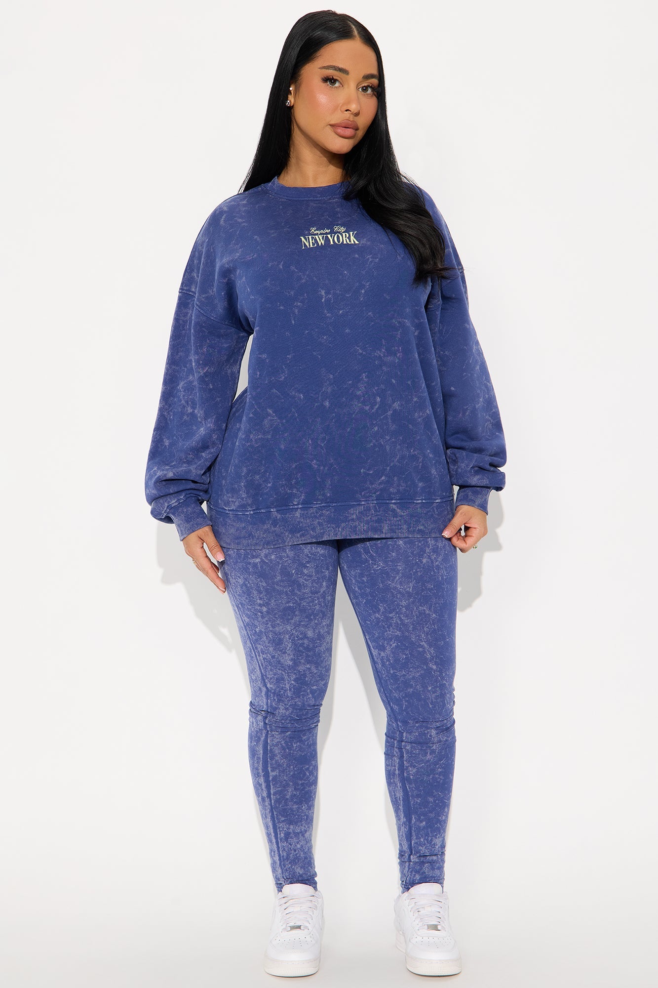 Empire City Fleece Legging Set - Blue