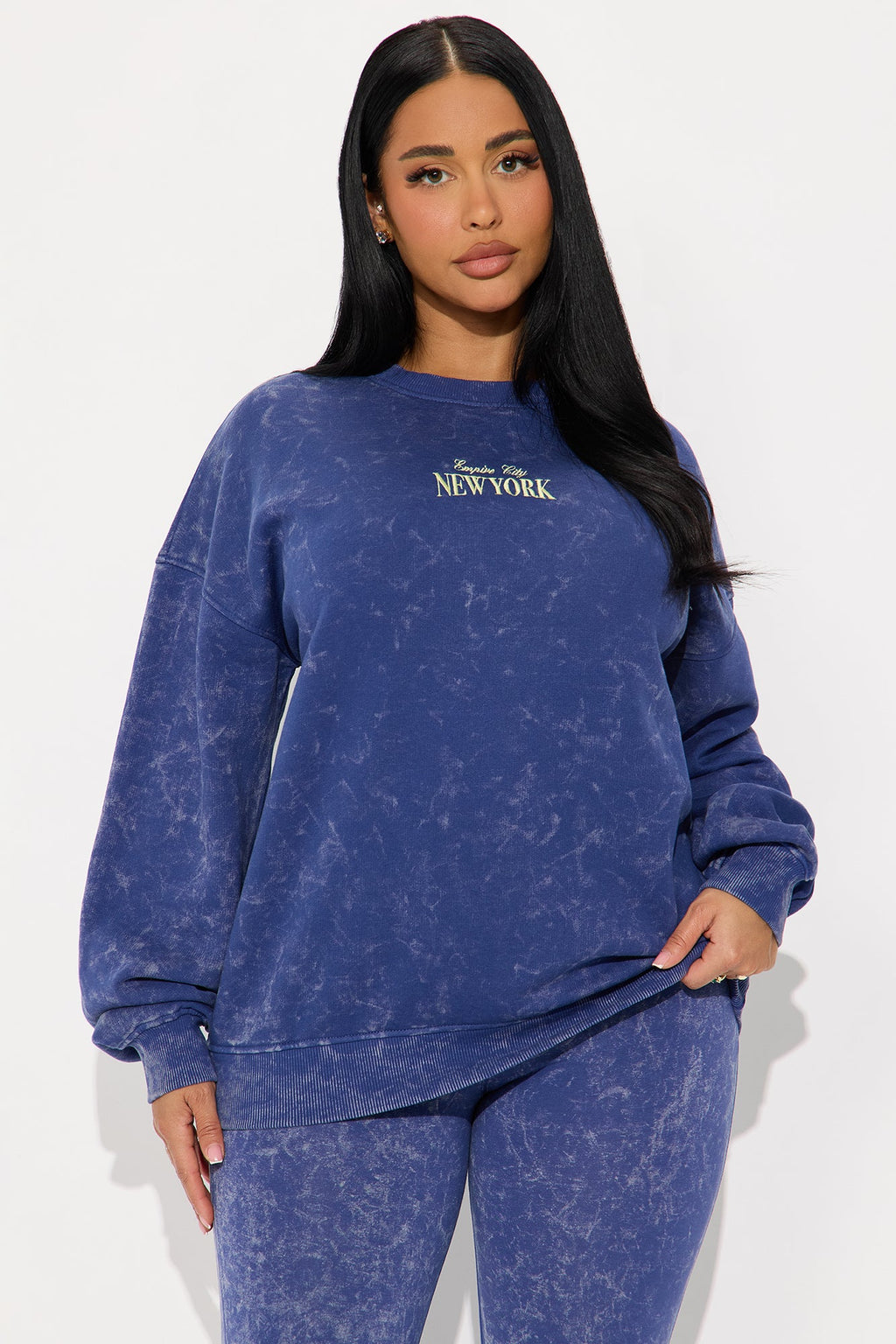 Empire City Fleece Legging Set - Blue