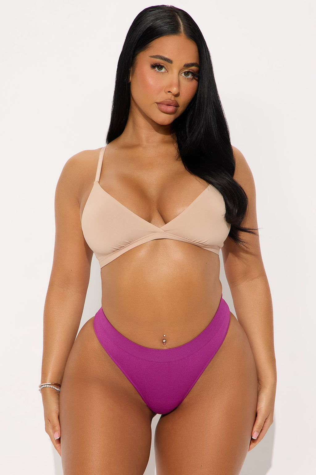 Another Cheeky Day Seamless Thong Panty - Purple 
