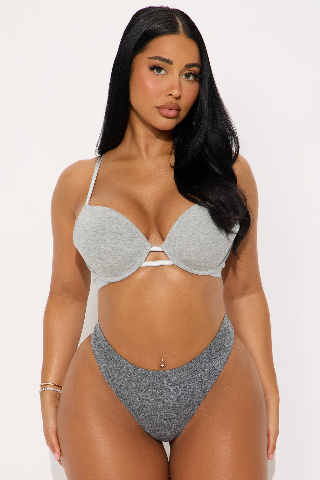 Another Cheeky Day Seamless Thong Panty - Heather Grey 