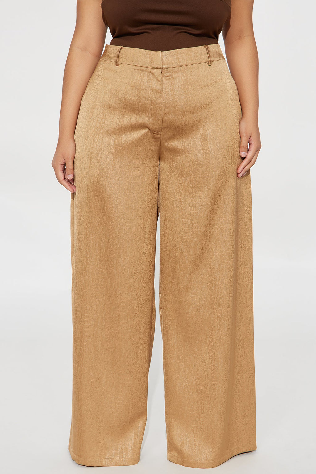 Olandria Textured Wide Leg Pant 33 - Gold 