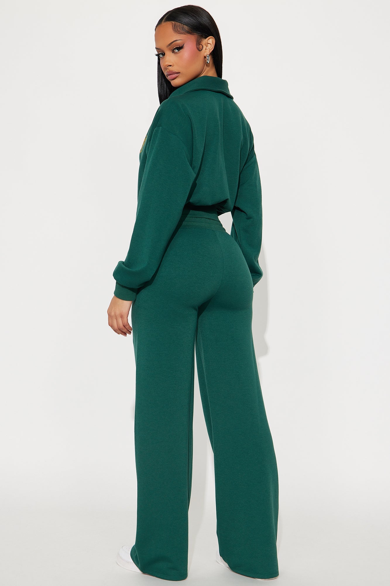 Uptown Ease Fleece Pant Set - Hunter