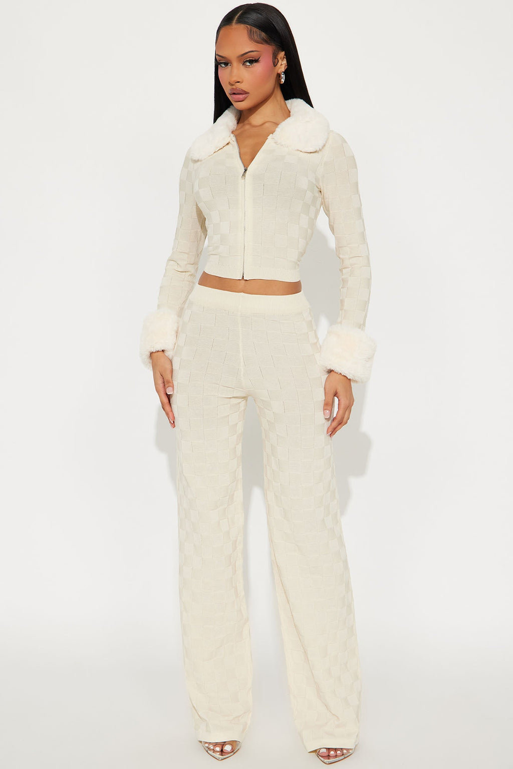 Cuffing Season Sweater Pant Set - Cream 