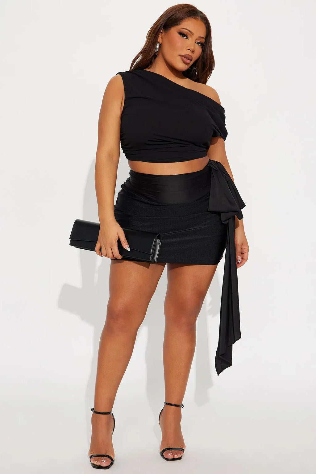 Put A Bow On It Mini Skirt - Black 