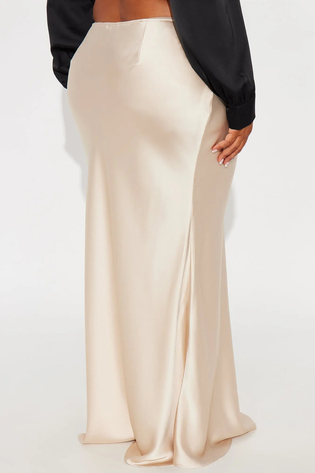 Love Like This Satin Maxi Skirt - Champagne 