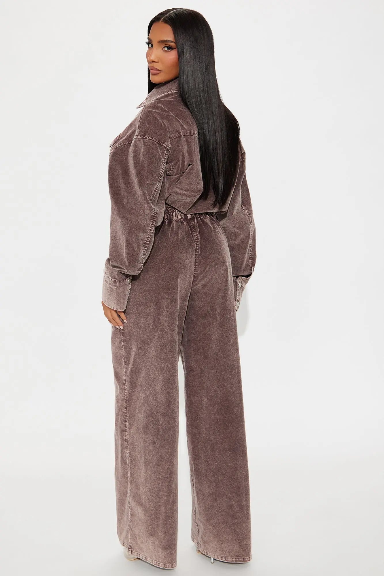 Ready For Anything Washed Corduroy Jumpsuit - Brown 
