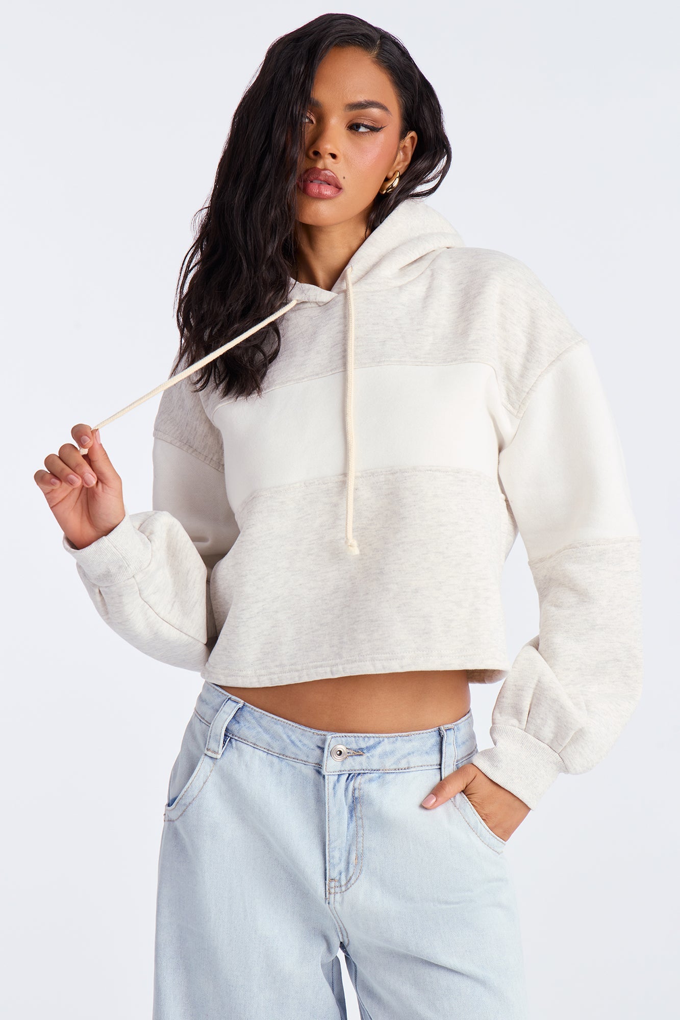 On The Move Fleece Sweatshirt Hoodie - Heather Grey
